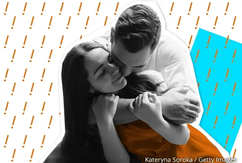 Ein P&auml;rchen beim Kuscheln