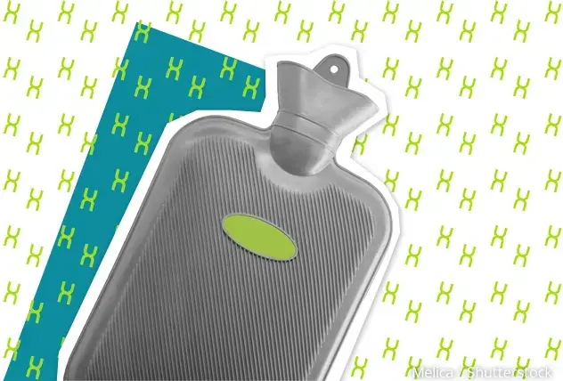 Eine W&auml;rmflasche