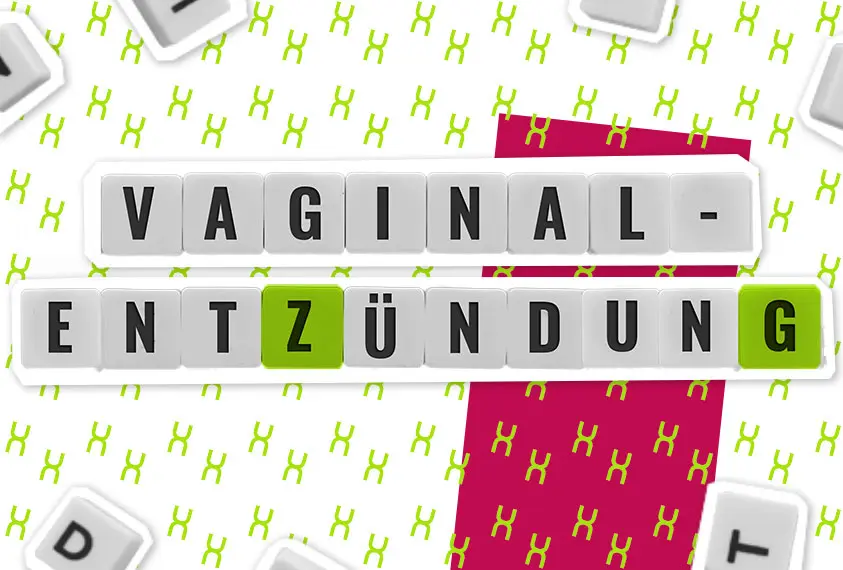Illustration: Wort &sbquo;Vaginalentz&uuml;ndung&lsquo; als Tastatur-Kacheln