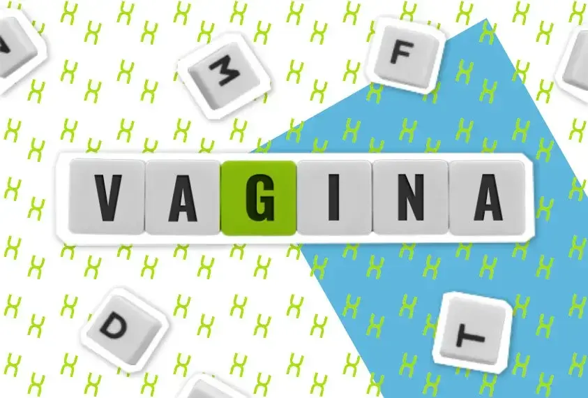 Illustration: Wort &sbquo;Vagina&lsquo; als Tastatur-Kacheln