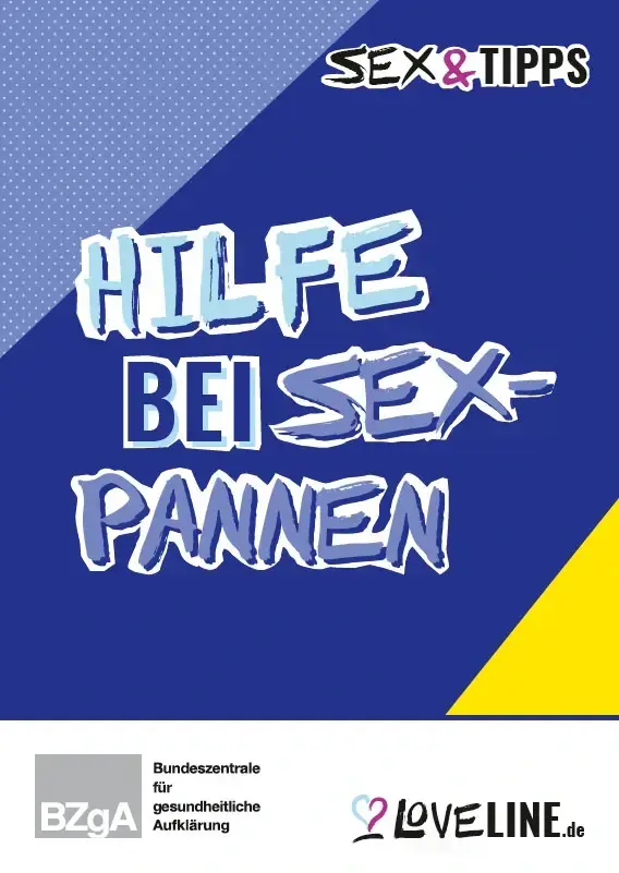 Titelblatt der Brosch&uuml;re Sex & Tipps Hilfe bei Sexpannen