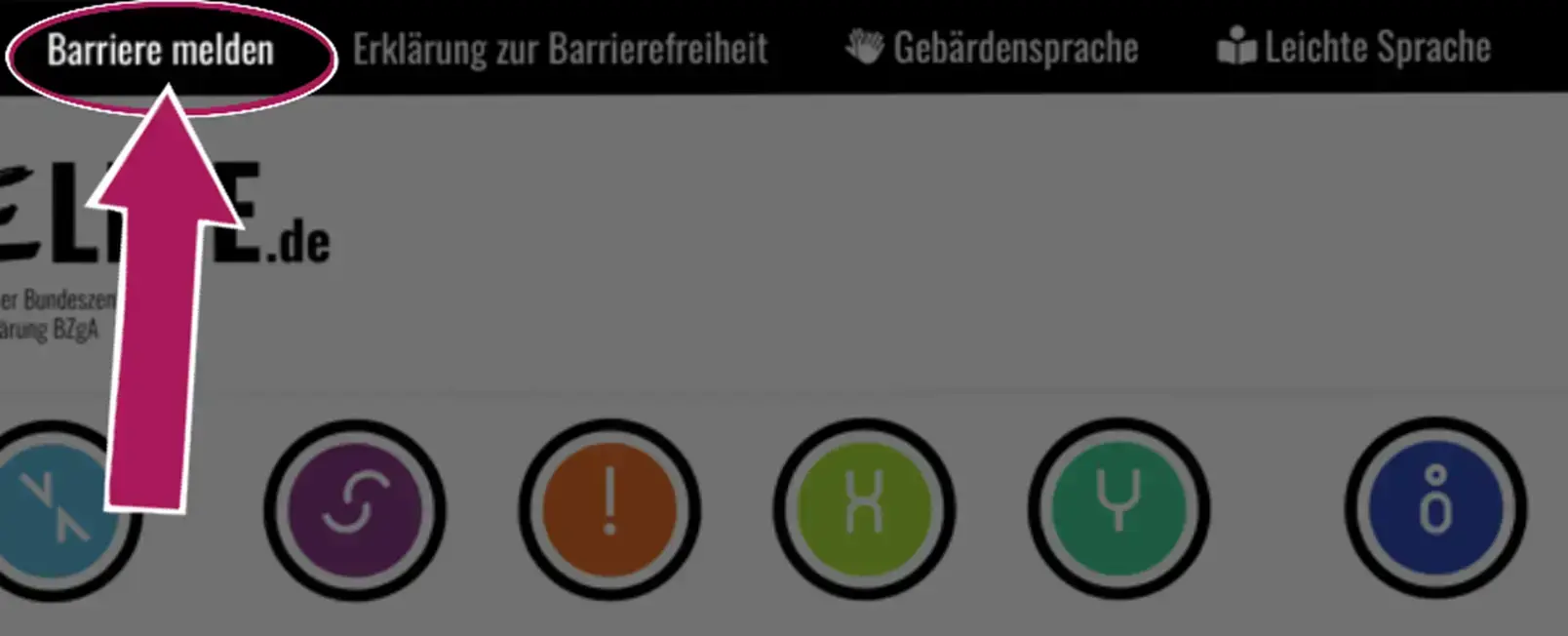 Barriere melden- in Navigation