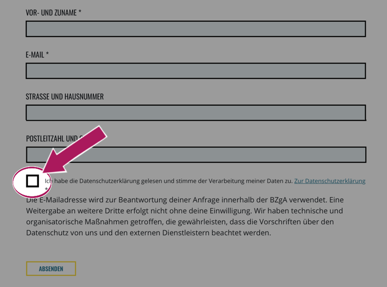 Formular Rueckmeldung zur Barrierefreiheit Datenschutz