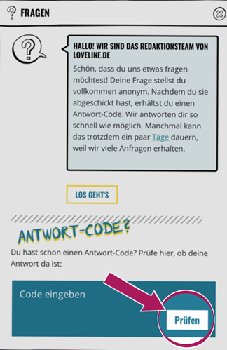 Frage Code pruefen