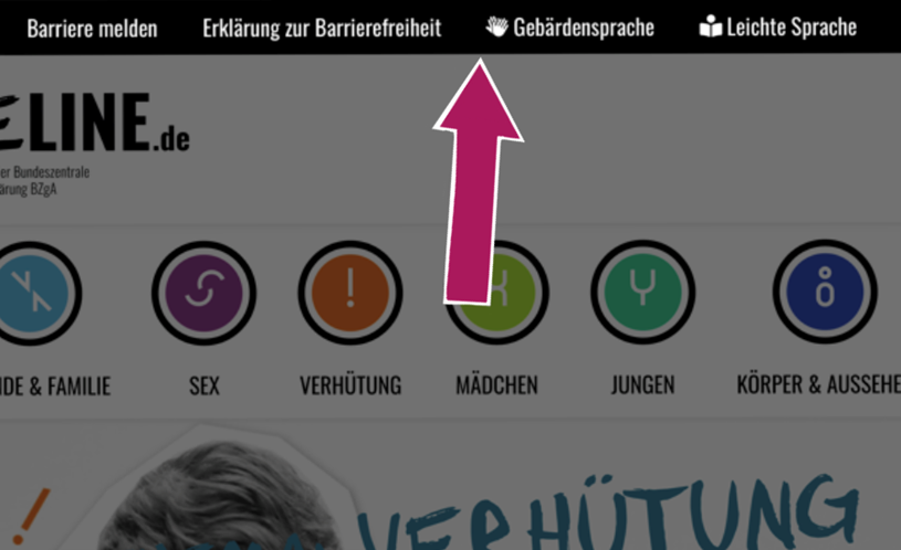 Gebaerdensprache in Navigation