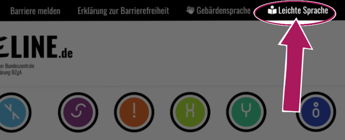 Leichte Sprache in Navigation