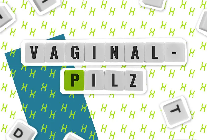 Illustration: Wort &sbquo;Vaginalpilz&lsquo; als Tastatur-Kacheln 