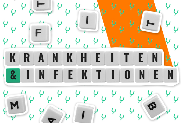 Bild mit Text: Krankheiten und Infektionen