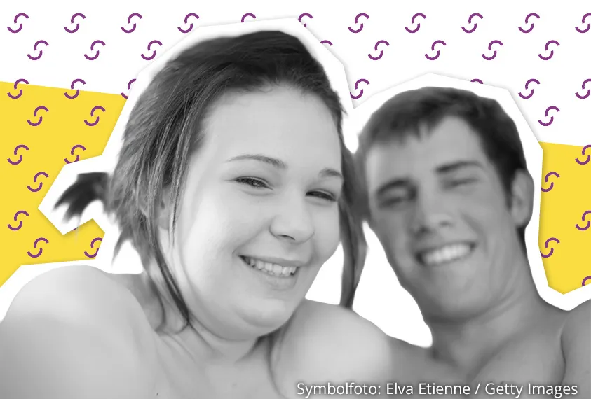 M&auml;dchen und Junge im Bett